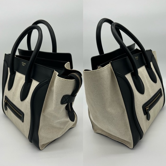 Authentic Celine Canvas and calfskin leather mini luggage tote - Picture 7 of 16